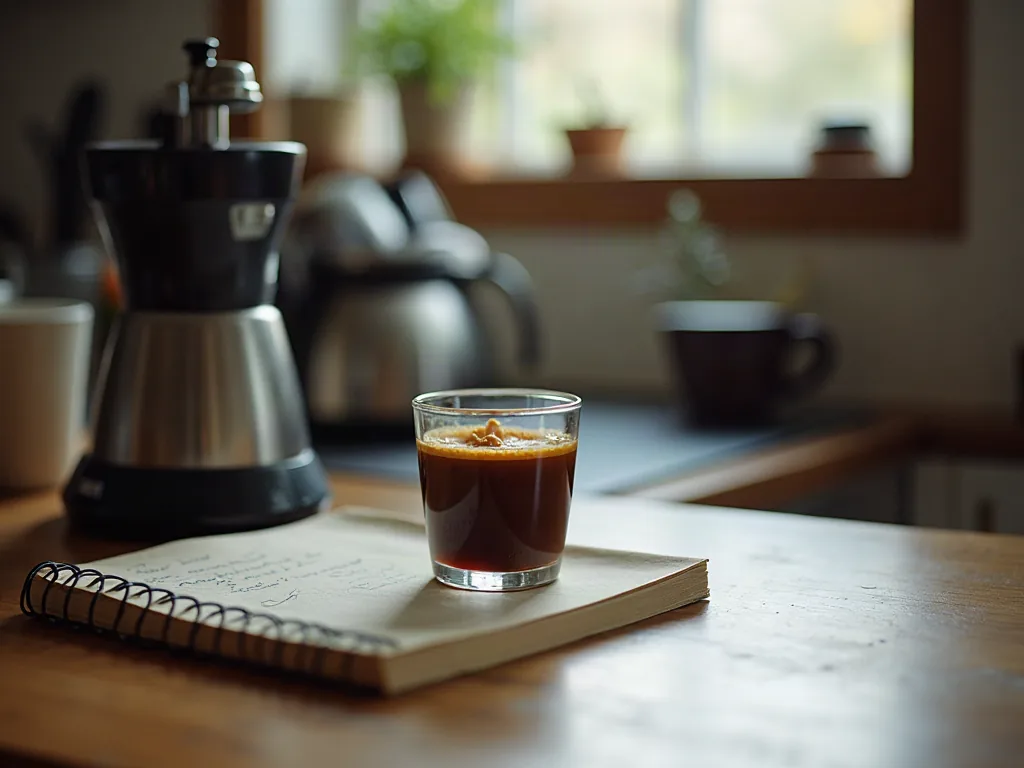 Café Bellarom Lidl : notre avis sans filtre sur le café qui fait débat Broyeur à café et porte-filtre rempli sur un plan de cuisine