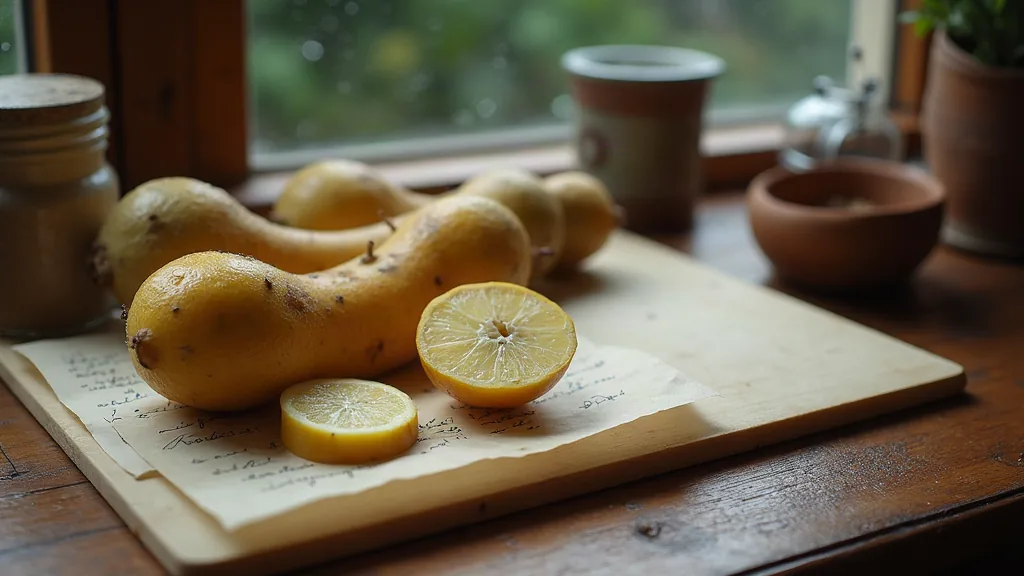 Aliments en I : la liste complète pour cuisiner sans se tromper Igname et inca berry posés sur une table de cuisine en bois avec des notes de recette